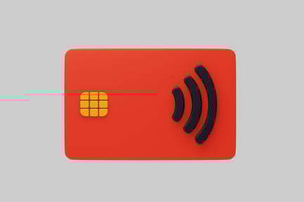 Preview: Credit card with Wi-Fi symbol.
