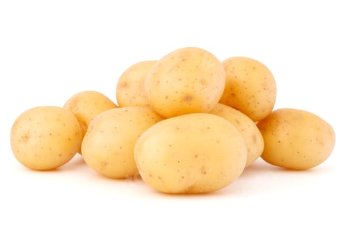 Preview: new potato tuber isolated on white background cutout