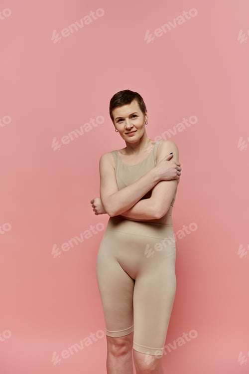 Preview: Woman in bra, breast cancer awareness