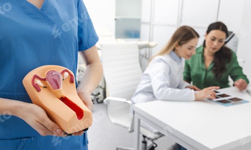 Preview: Gynecology, women's health concept. Gynecologist consultation for female patient