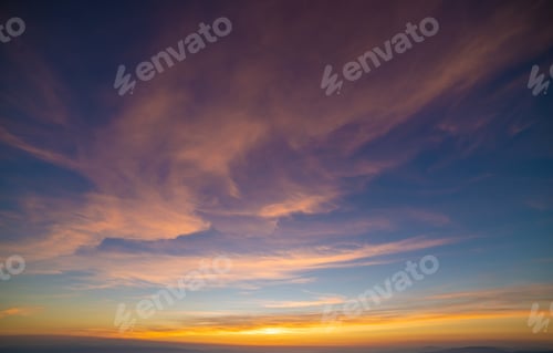 Preview: The picturesque sunset in the sky