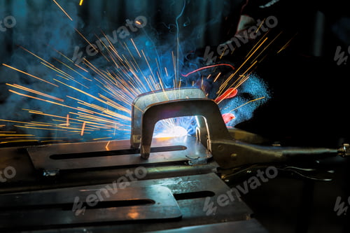 Preview: Professional welder specializes in conducting welding operations with semi-automatic argon arc