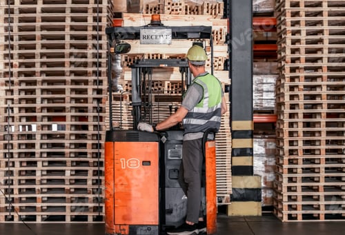 Preview: Warehouse forklift operator moves, stores merchandise, stays in touch with team, boss via radio