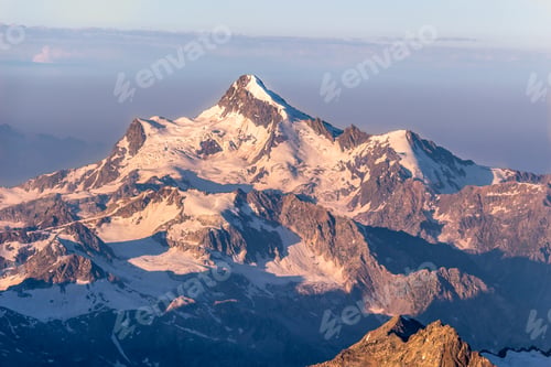 Preview: Mountains and clear sky in a sunny morning