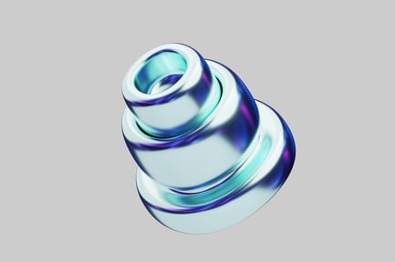 Preview: Iridescent stacked metal form