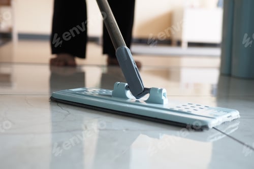 Preview: cleaning tiles floor with mop
