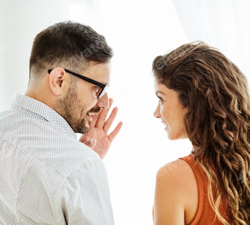 Preview: Loving Adult Couple Sharing a Private Conversation