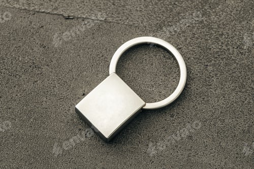 Preview: Metal key pendant on dark concrete background