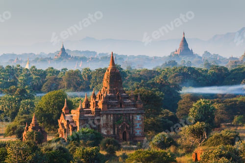 Preview: The Temples of bagan at sunrise, Bagan, Myanmar