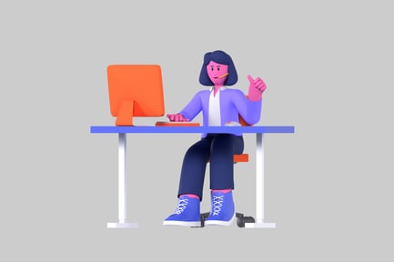 Preview: Cartoon office worker character