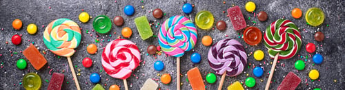 Preview: Assortment of colorful candies and lollipops