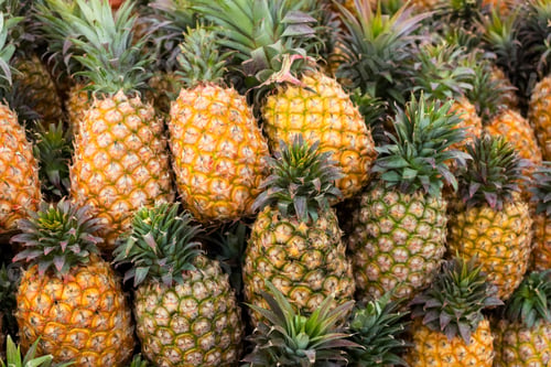 Preview: Pineapple sell in the fruit store in the market