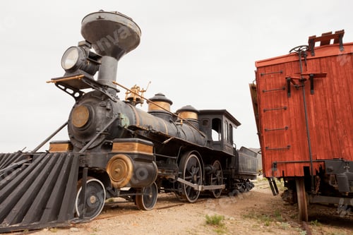 Preview: Wild west historic railroad steam engine Arizona
