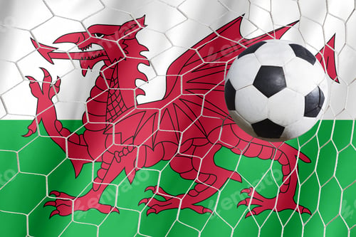 Preview: Wales Flag And Soccer Ball