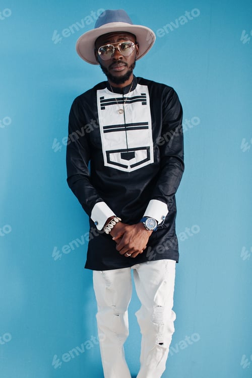 Preview: Portrait of stylish black african american man