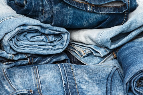 Preview: Stack of blue jeans
