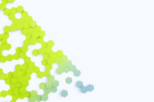 Visualização: Ilustração 3D do padrão geométrico