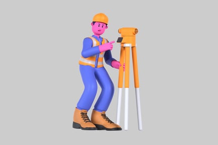 Preview: Surveyor Character with Leveling Instrument