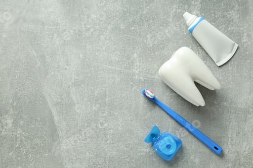 Preview: Concept of tooth treatment and dental care, space for text