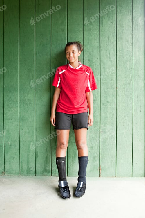 Preview: Portrait of a girl soccer player
