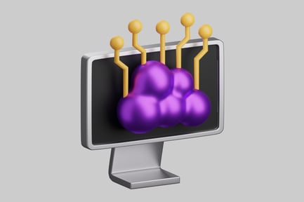 Preview: Digital cloud network concept display