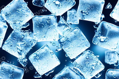 Preview: Frosty ice cubes background.icy solid pieces for drink ad with clean square blocks, crystal ice bloc