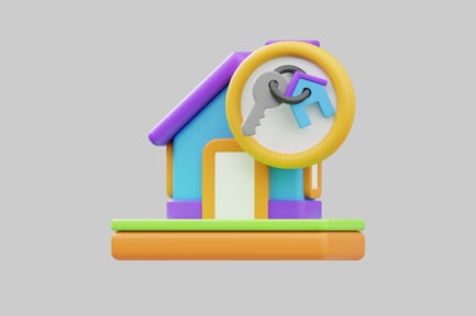 Preview: House key new home illustration