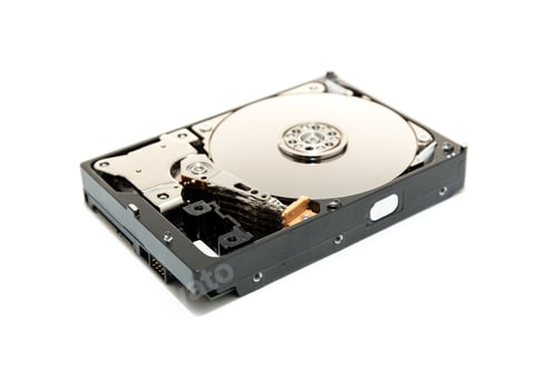Preview: Open Hard disk drive HDD isolated on white background