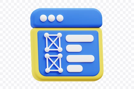 Vorschau: Wireframe-Board mit Layouthilfen