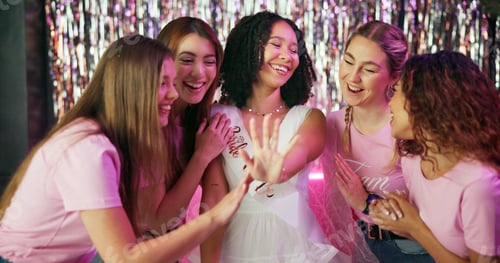 Preview: Bachelorette party, wedding ring and surprise with friends at club for bride to be, announcement an