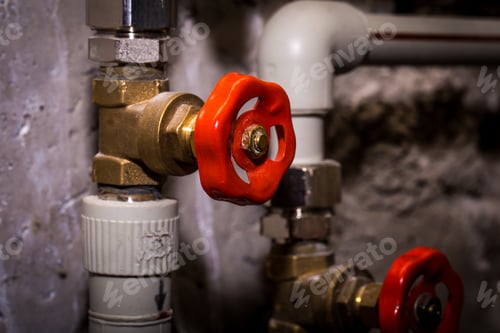 Preview: Piping with taps, Central heating system