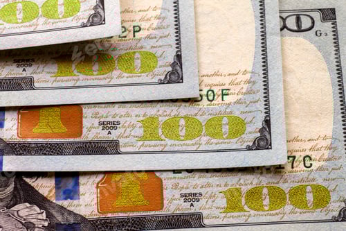 Preview: Money, prosperity and finances concept. Abstract light background of American USA national currency