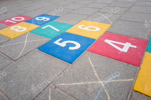 Preview: hop scotch numbers in a public park