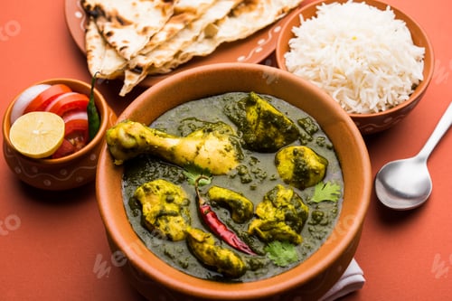 Preview: Palak or spinach Chicken or Murg Saagwala is an Indian non-vegetarian recipe