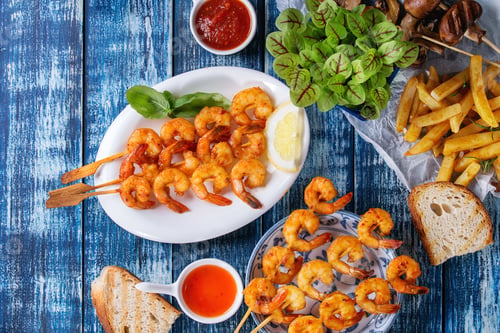 Preview: BBQ spicy prawn kebabs