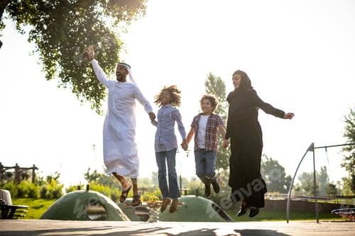 Preview: Cinematic image of a family playing at the playground