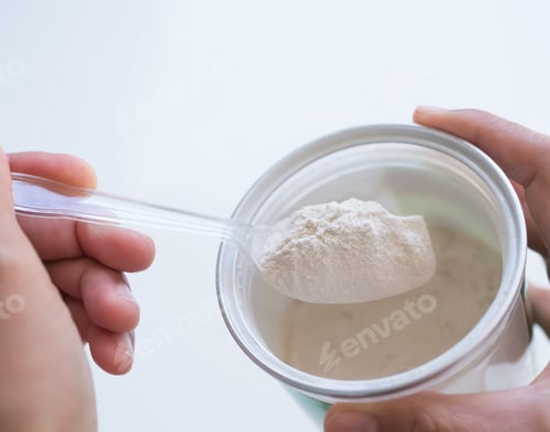 Preview: Banan Raw Powder,Banana Flour on Spoon