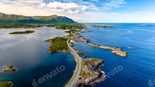 Preview: Stunning Coastal Road Along Norway's Serene Shoreline, Atlantic ocean road Norway