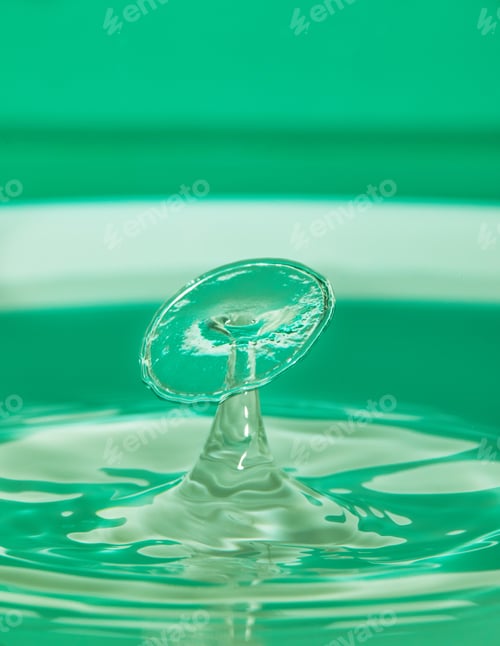 Preview: Abstract background of splash of color water, collision of colored drops, the concept