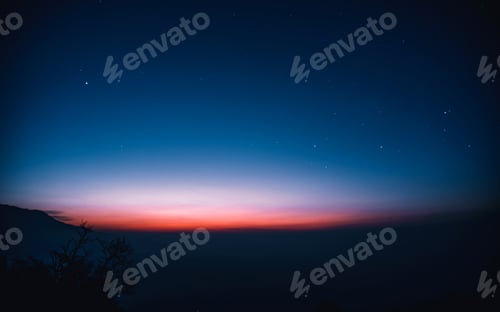 Preview: Landscape view of Sunrise over the Mountain