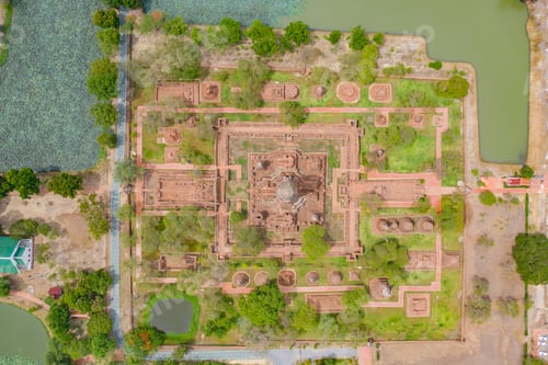Preview: Temple in Thailand. Thai architecture building. Famous tourist attraction landmark.