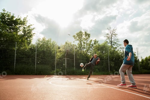 Preview: Two boys playing soccer