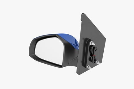 Preview: Blue Car Side Mirror Assembly