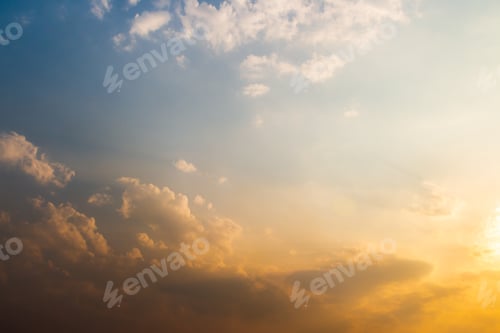 Preview: colorful dramatic sky with cloud at sunset
