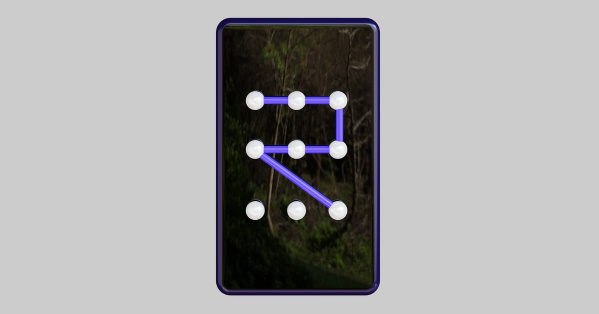 Touch screen pattern lock security 3D, Incl. cell & gadget - Envato