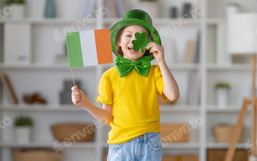 Preview: child is celebrating St. Patrick's Day