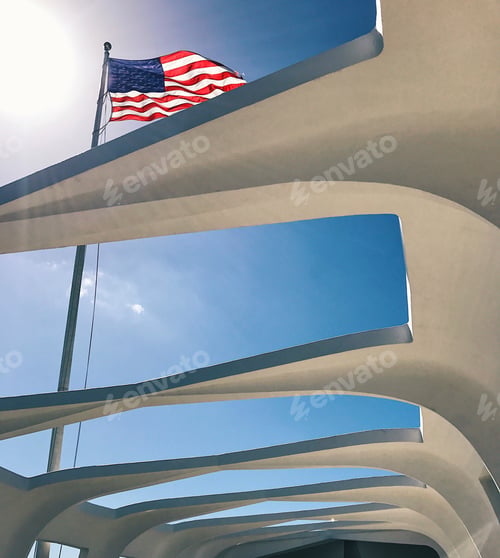 Preview: View from above of the US Flag