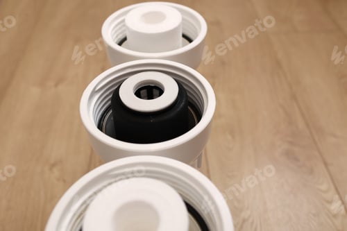 Preview: Installation or replacement of reverse osmosis water purification system. Plastic set with three