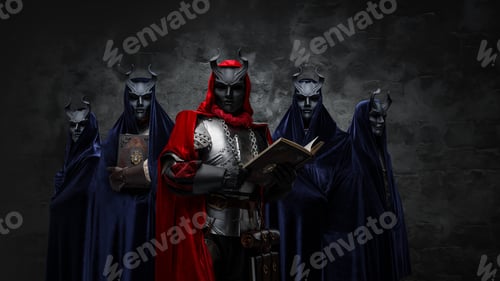 Preview: Five brothers of dark cult dressed in dark robes