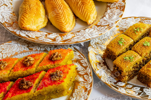 Preview: Oriental sweets on a plate